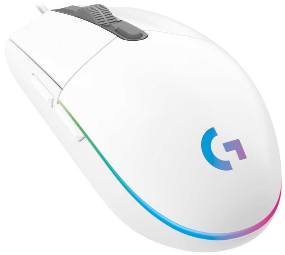 Logitech herní myš G102 LIGHTSYNC/ optická/ 6 tlačítek/ 8000dpi/ USB/ bílá