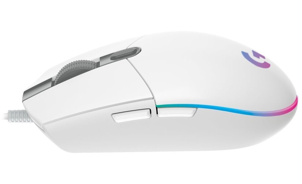 Logitech herní myš G102 LIGHTSYNC/ optická/ 6 tlačítek/ 8000dpi/ USB/ bílá