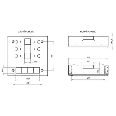 Solarix rozvaděč SOHO LC-18 s lištami 2U, 4U a 11U, 550x550x150mm, šedá RAL 7035