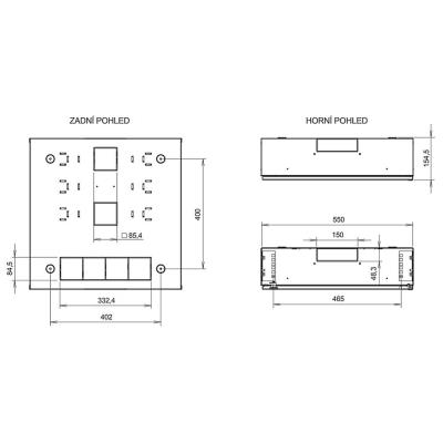 Solarix rozvaděč SOHO LC-18 s lištami 2U, 4U a 11U, 550x550x150mm, bílá RAL 9003