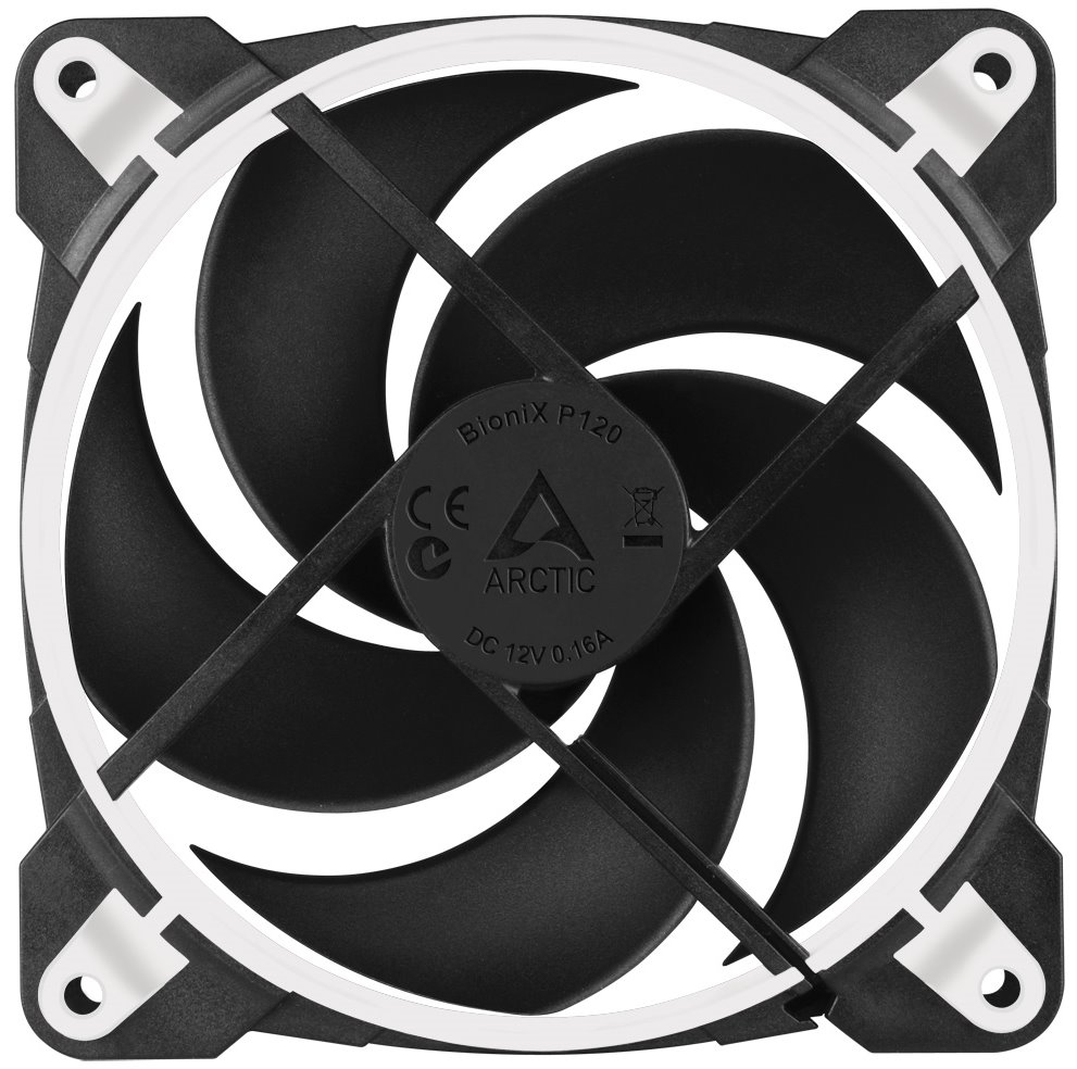 ARCTIC BioniX P120 ventilátor / 120mm / PWM / PST / bílý