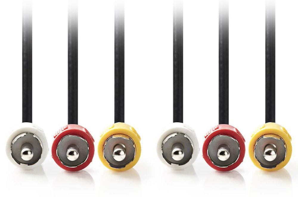 NEDIS komponentní video kabel/ 3x CINCH zástrčka - 3x CINCH zástrčka/ černý/ 2m