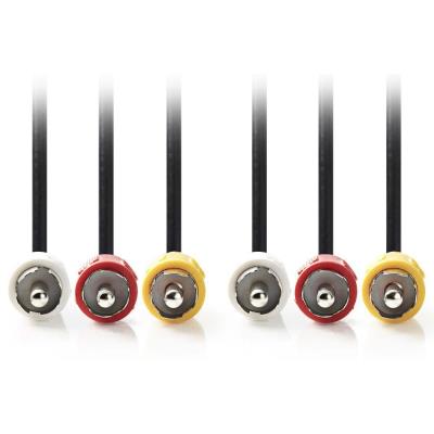 NEDIS komponentní video kabel/ 3x CINCH zástrčka - 3x CINCH zástrčka/ černý/ 2m