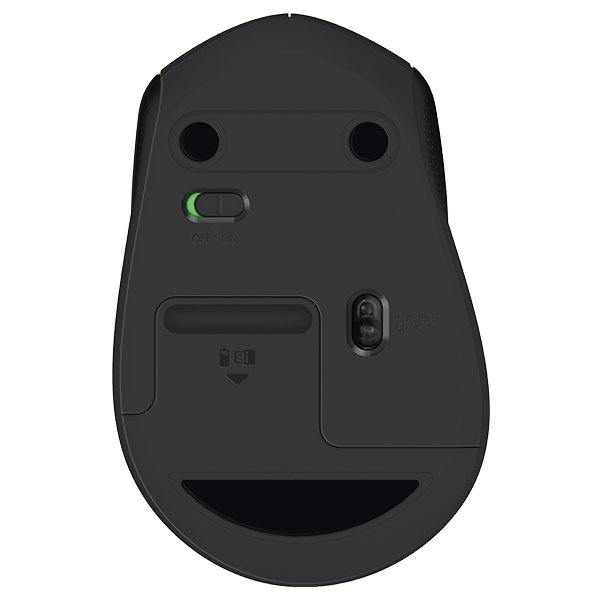 Logitech myš M330 Silent Plus/ bezdrátová/ 3 tlačítka/ 1000dpi/ USB/ černá