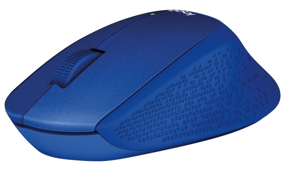 Logitech myš M330 Silent Plus/ bezdrátová/ 3 tlačítka/ 1000dpi/ USB/ modrá