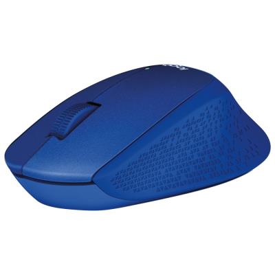 Logitech myš M330 Silent Plus/ bezdrátová/ 3 tlačítka/ 1000dpi/ USB/ modrá