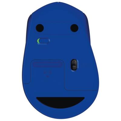 Logitech myš M330 Silent Plus/ bezdrátová/ 3 tlačítka/ 1000dpi/ USB/ modrá