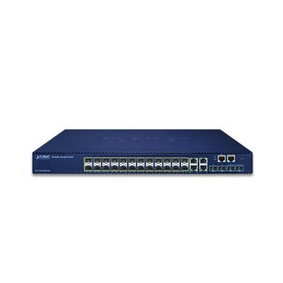 Planet SGS-5240-20S4C4XR L3 switch, 4x1Gb, 20x1Gb SFP, 4x10Gb SFP+, HW/IP stack, 2x power-in