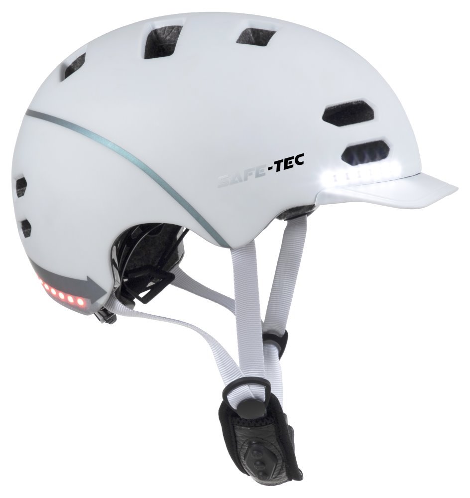 SAFE-TEC Chytrá Bluetooth helma/ SK8 White M