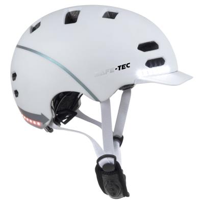 SAFE-TEC Chytrá Bluetooth helma/ SK8 White M