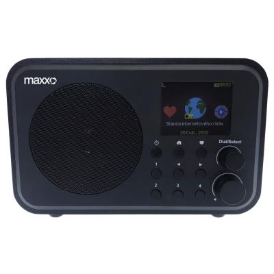 Maxxo internet. rádio DT02 /DAB+ /FM /Wifi /BT rep. /dál, ovl /line out /české menu /2000mAH bat. /UPnP, DLNA /budik