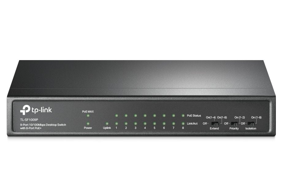 TP-Link TL-SF1009P/ 9-portový PoE switch / 8x PoE+
