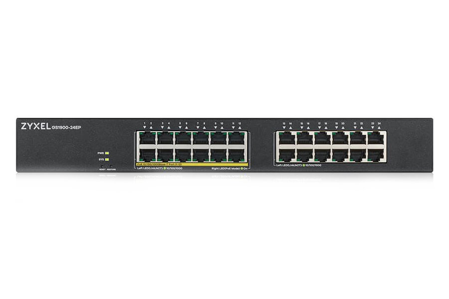 ZyXEL GS1900-24EP Smart Switch 24x Gigabit L2, 12x PoE
