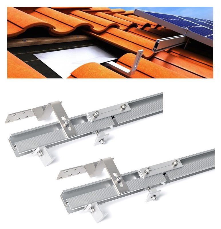 Solarmi SCOMP-2H35 kompletní držák SC pro uchycení 2ks 35 mm sol. panelu na šikmou střechu (hák)