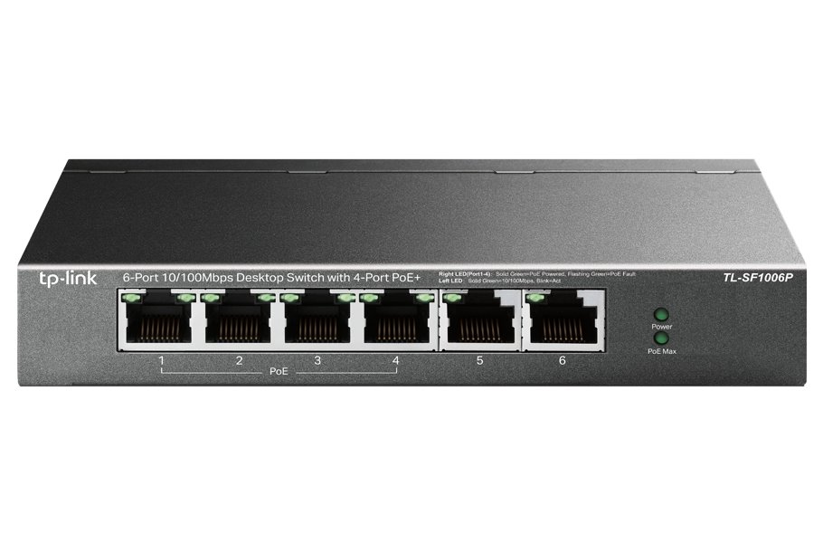 TP-Link TL-SF1006P/ 6-portový PoE switch / 4x PoE+