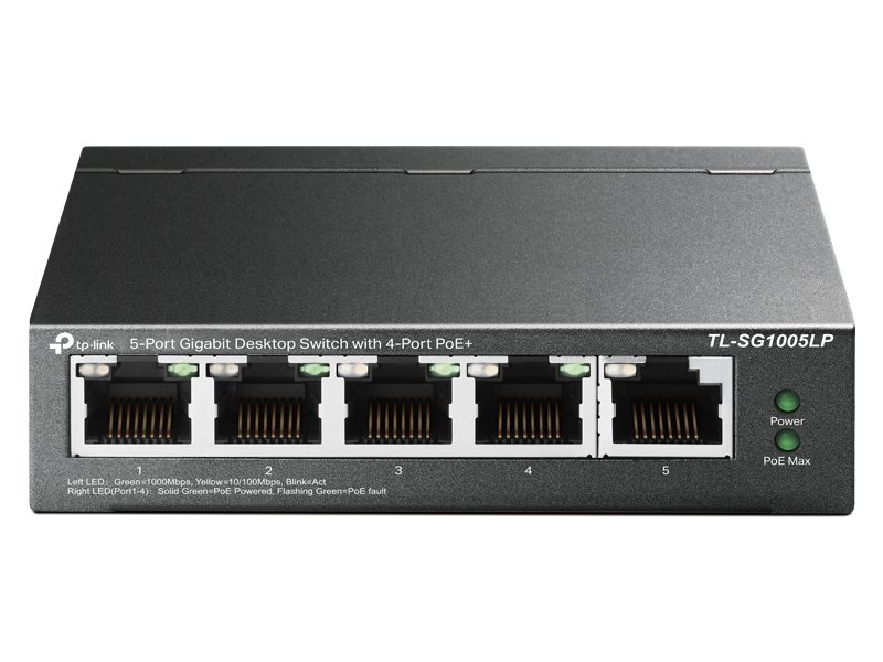 TP-Link TL-SG1005LP/ 5-portový PoE switch / 4x PoE+