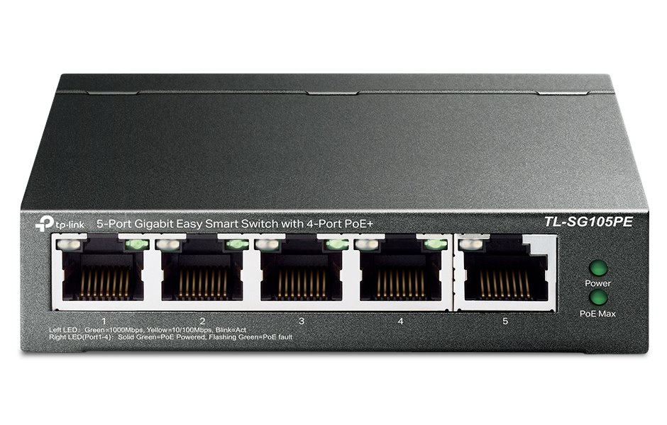TP-Link TL-SG105PE/ 5-portový PoE switch / 4x PoE+