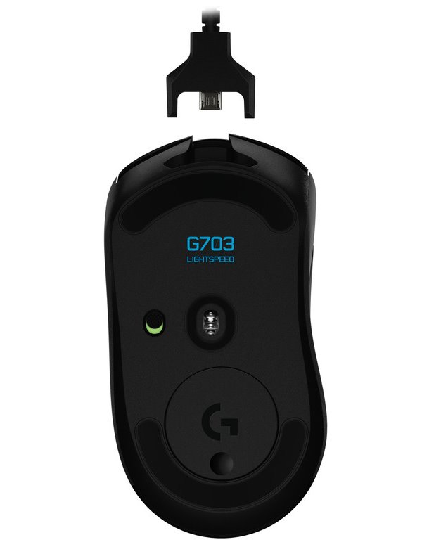 Logitech herní myš G703 LIGHTSPEED/ bezdrátová/ optická/ 6 tlačítek/ 16000dpi/ USB/ černá