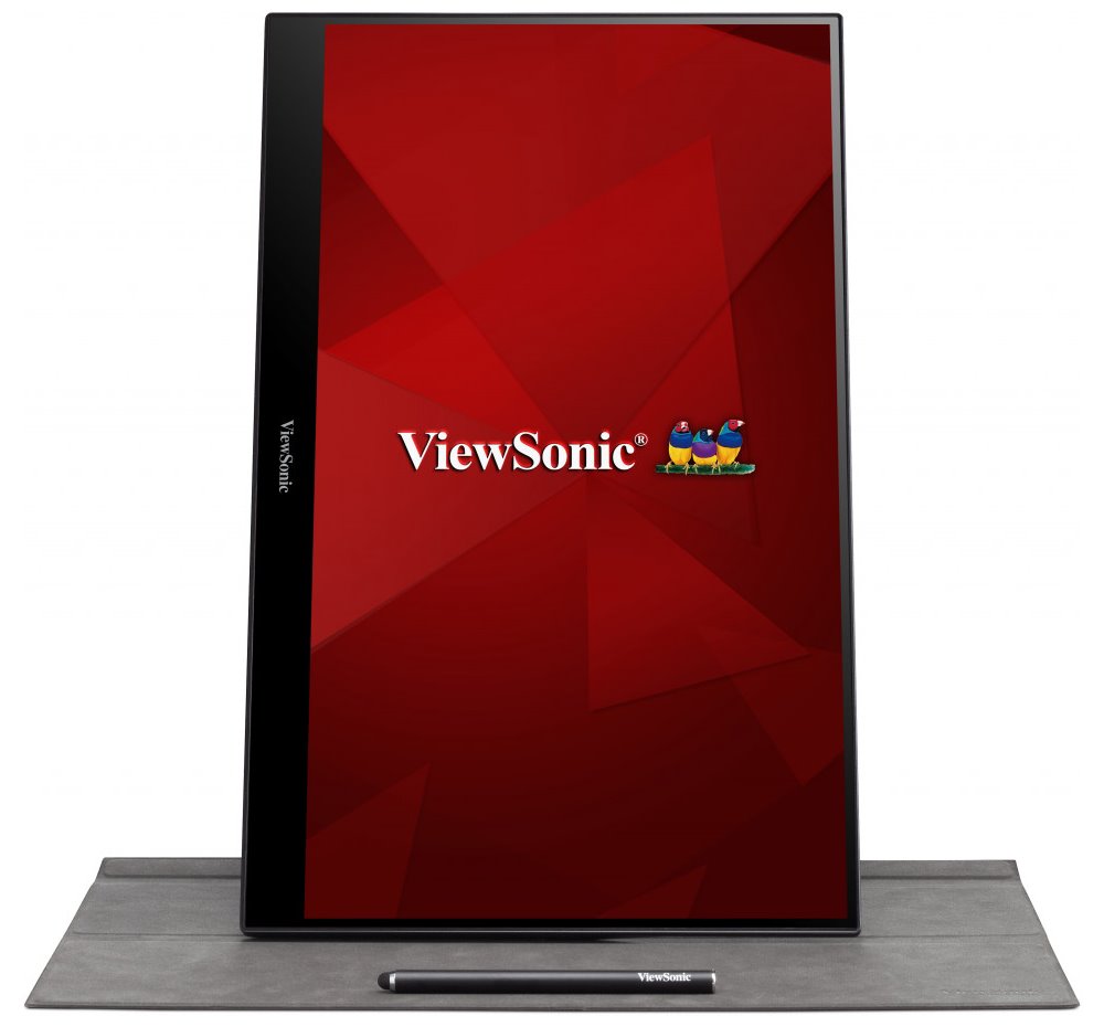 ViewSonic TD1655 - přenosný/ 15,6" Touch/ IPS/ 16:9/ 1920x1080/ 6,5ms/ 250cd/m2/ miniHDMI/ 2xUSB-C/ integ. stojan/ repro
