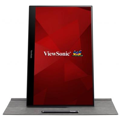 ViewSonic TD1655 - přenosný/ 15,6" Touch/ IPS/ 16:9/ 1920x1080/ 6,5ms/ 250cd/m2/ miniHDMI/ 2xUSB-C/ integ. stojan/ repro