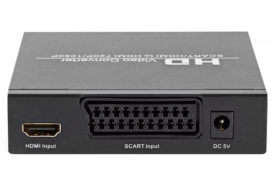 NEDIS převodník/ SCART + HDMI vstup - HDMI výstup/ Full HD/ antracit