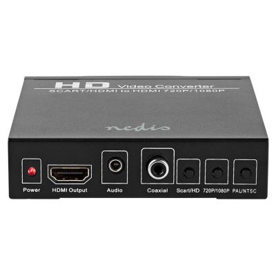 NEDIS převodník/ SCART + HDMI vstup - HDMI výstup/ Full HD/ antracit