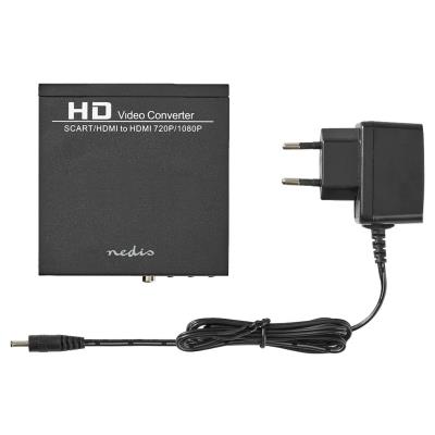 NEDIS převodník/ SCART + HDMI vstup - HDMI výstup/ Full HD/ antracit