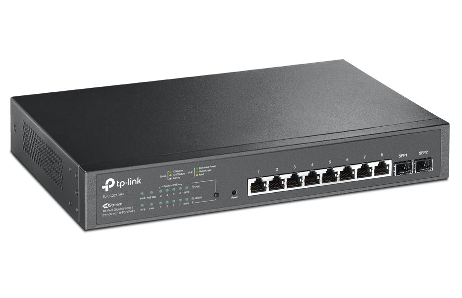 TP-Link TL-SG2210MP JetStream™ 10-Port Gigabit Smart Switch with 8-Port PoE+