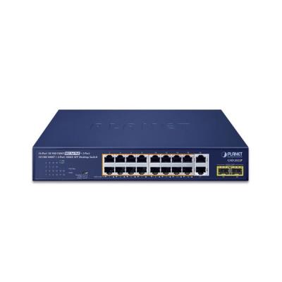 Planet PoE switch 18x1Gb + 2xSFP 1Gb, 16x PoE 802.3at 30/185W, VLAN, extend mód 10Mb-250m