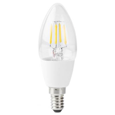 NEDIS Wi-Fi chytrá LED žárovka s vláknem/ E14/ svíčka/ 5W/ 230V/ 400lm/ 2700K/ teplá bílá/ stmívatelná/ čirá