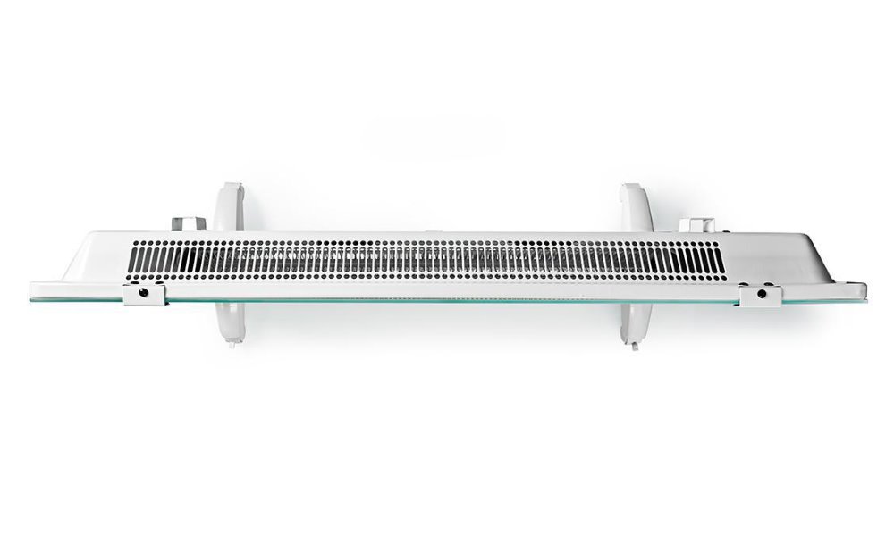 NEDIS Wi-Fi chytré konvekční topné těleso/ termostat/ skleněný přední panel/ IP24/ výkon 2000 W/ bílé