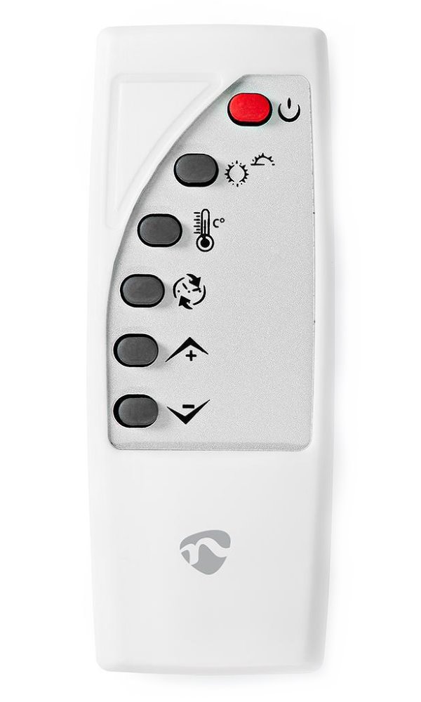 NEDIS Wi-Fi chytré konvekční topné těleso/ termostat/ skleněný přední panel/ IP24/ výkon 2000 W/ bílé