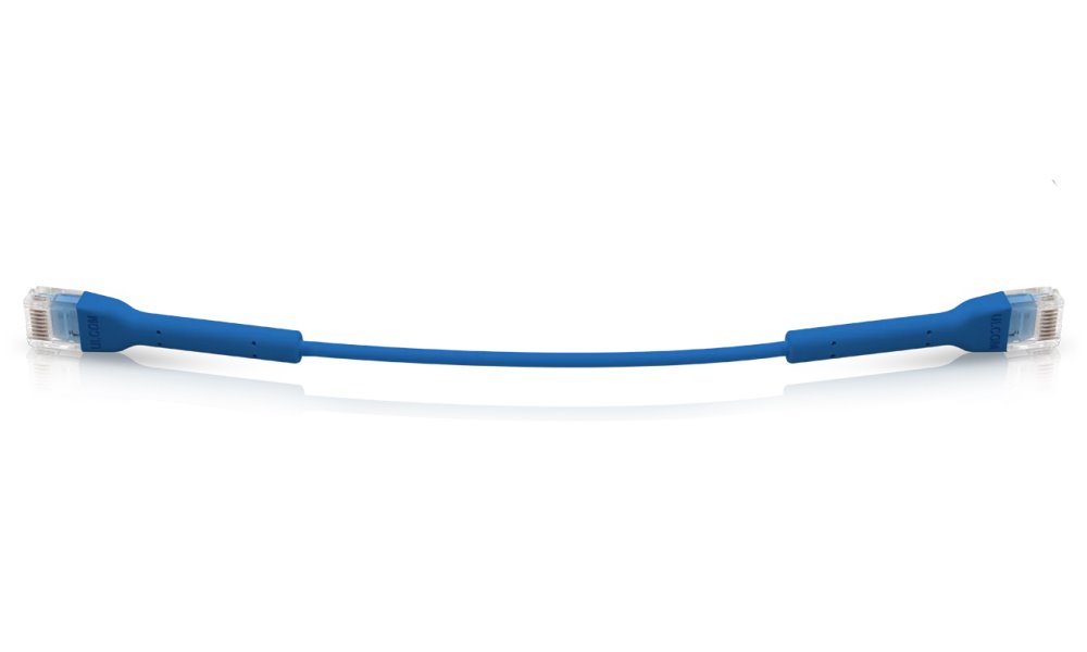 Ubiquiti UniFi Ethernet Patch Kabel - délka 0,1m, Cat6, modrý