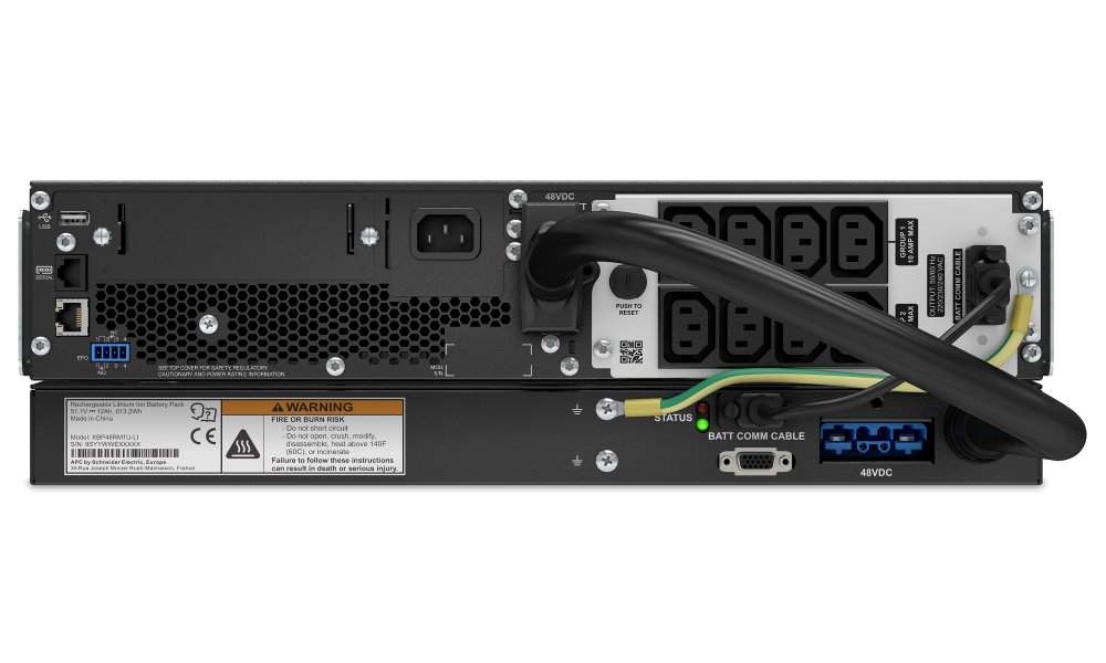 APC Smart-UPS SRT Li-Ion 1000VA (900W)/ 3U/ RACK MOUNT/ ONLINE/ 230V/ LCD