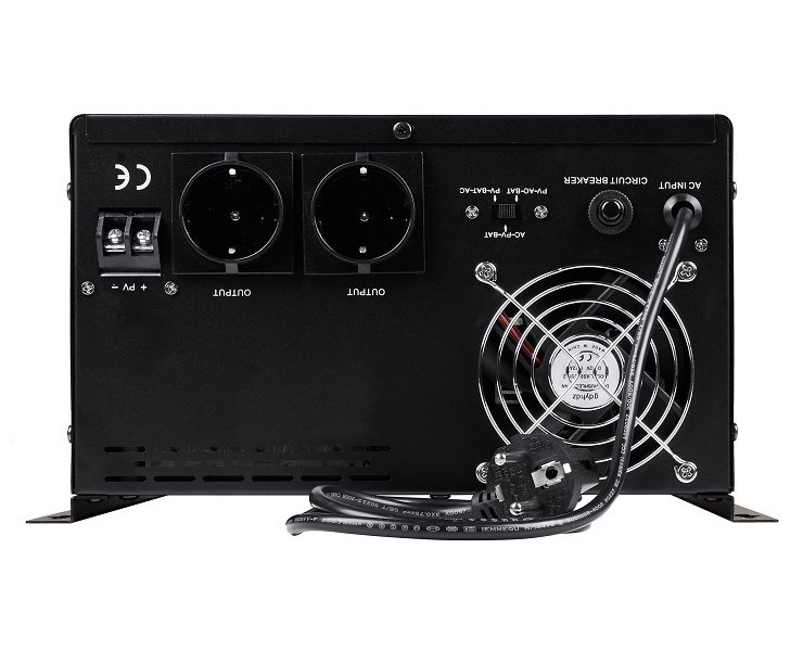 MHPower záložní zdroj MHPower MSKD-1800-24, UPS, 1800W, čistý sinus, 24V, solární regulátor MPPT