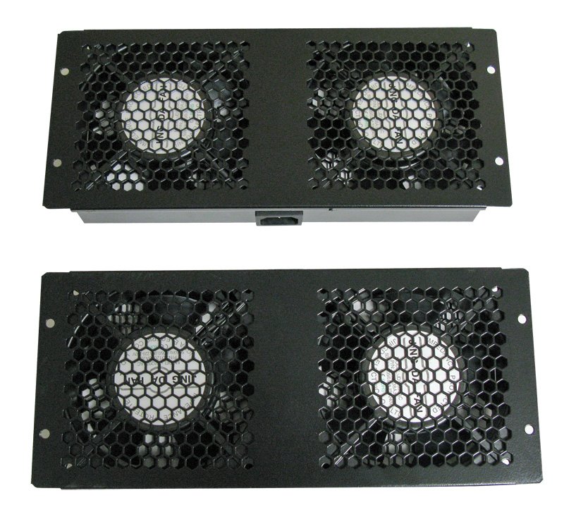 XtendLan Ventilace pro stojan. rozvaděče Telco hloubky 600,800,1000,1200mm, 4x ventilátor, napájecí kabel