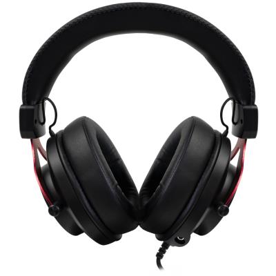 AROZZI herní sluchátka ARIA Black-Red/ náhlavní/ 2x 3,5" jack/ redukce na 1x 3,5" jack/ odnímatelný mikrofon