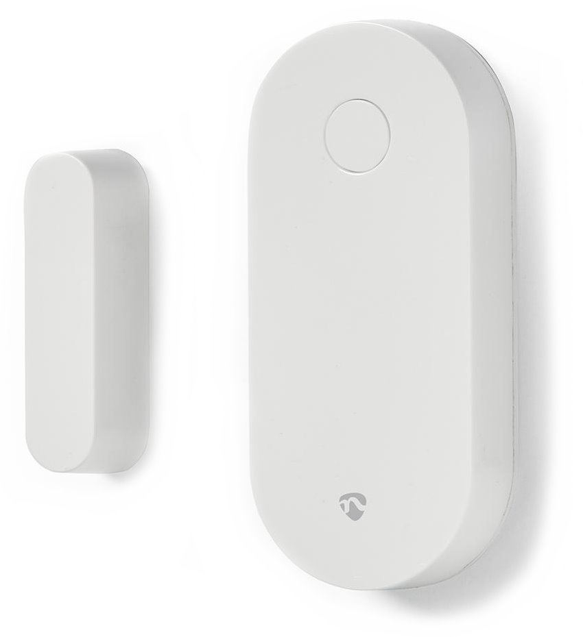 NEDIS chytrý dveřní nebo okenní snímač/ Android & iOS/ Zigbee/ SmartLife/ baterie CR2032 součástí balení/ bílý