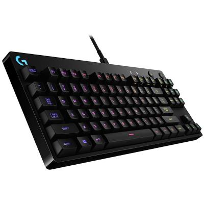 Logitech herní klávesnice G PRO RGB/ mechanická/ GX Blue/ USB/ US layout/ černá