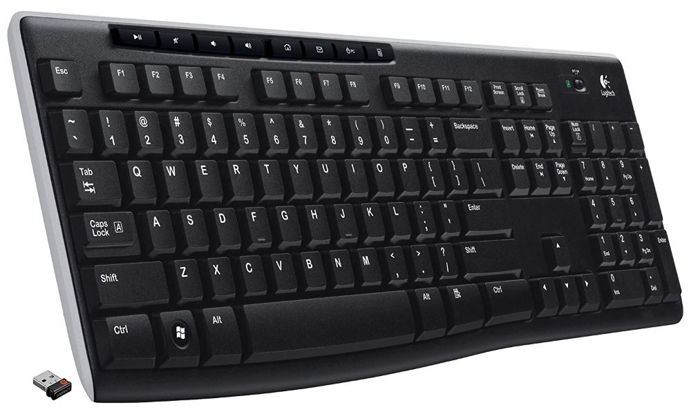 Logitech klávesnice K270/ Bezdrátová/ 2.4GHz/ USB přijímač/ US/ Černá