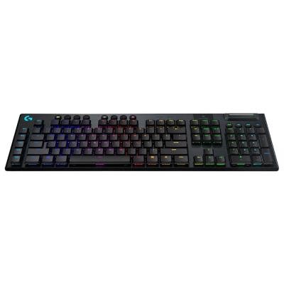 Logitech herní klávesnice G915 LIGHTSYNC RGB/ mechanická/ bezdrátová/ GL taktilní/ USB/ US layout/ Carbon