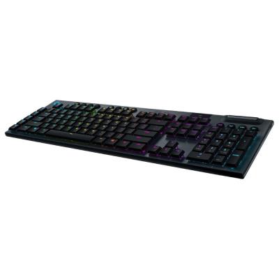 Logitech herní klávesnice G915 LIGHTSYNC RGB/ mechanická/ bezdrátová/ GL taktilní/ USB/ US layout/ Carbon