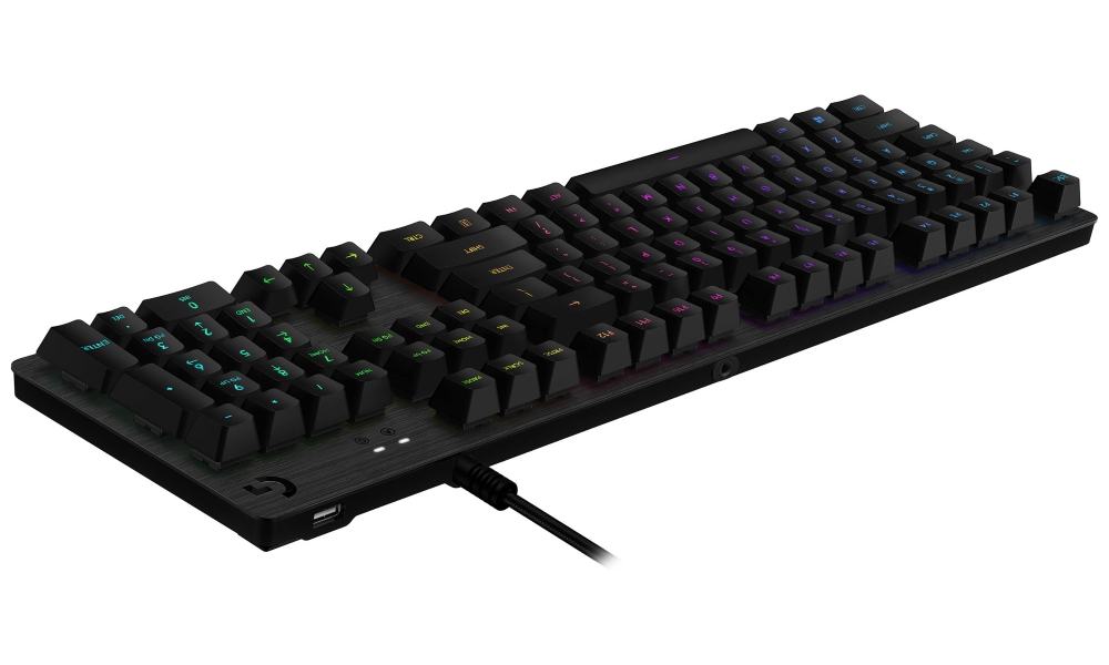 Logitech herní klávesnice G513 LIGHTSYNC RGB/ mechanická/ GX Brown/ USB/ US layout/ Carbon
