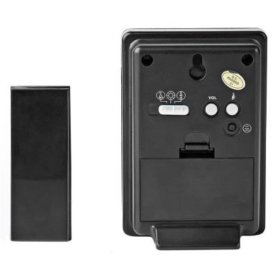 NEDIS sada bezdrátového domovního zvonku/ napájení na baterii/ 36 melodií/ dosah 300 m/ 80 dB/ černá