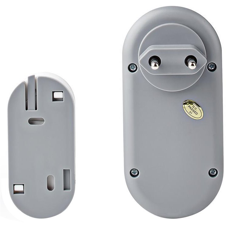 NEDIS sada bezdrátového domovního zvonku/ napájení ze sítě/ 36 melodií/ dosah 300 m/ 80 dB/ bílá