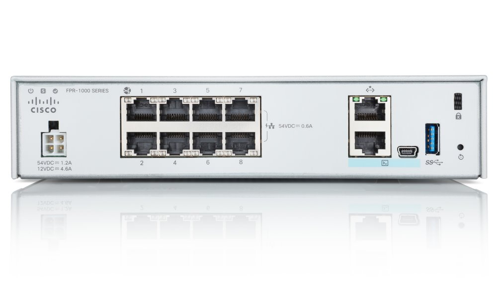 Cisco FPR1010-ASA-K9  FirePOWER 1010 ASA, 8x GE, 1x USB 3.0