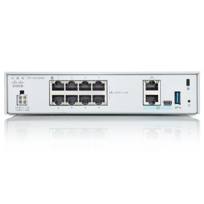 Cisco FPR1010-ASA-K9  FirePOWER 1010 ASA, 8x GE, 1x USB 3.0
