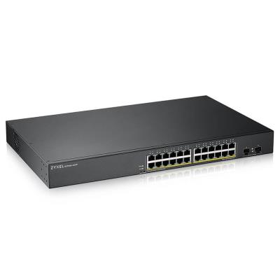ZyXEL GS1900-24HP v2, 24-port GbE L2 PoE Smart Switch, rackmount, 170 Watt