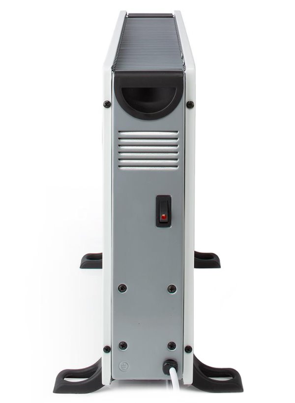 NEDIS konvekční ohřívač/ termostat/ 3 nastavení/ display/ časovač/ DO včetně baterie CR2032/ výkon 2000 W/ kov/ bílý