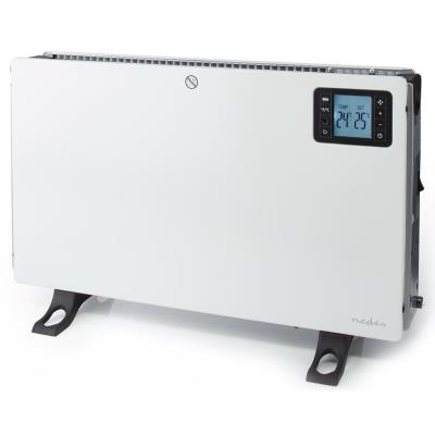 NEDIS konvekční ohřívač/ termostat/ 3 nastavení/ display/ časovač/ DO včetně baterie CR2032/ výkon 2000 W/ kov/ bílý